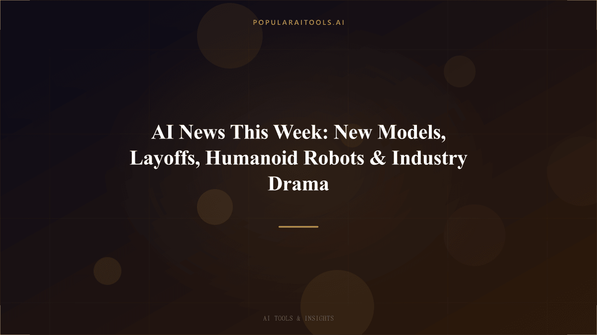 AI News This Week: New Models, Layoffs, Humanoid Robots & Industry Drama featured image