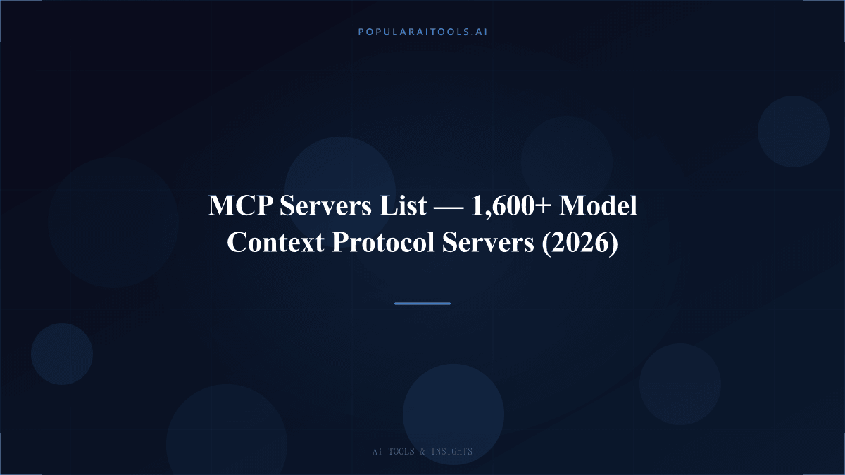 MCP Servers List — 1,600+ Model Context Protocol Servers (2026) featured image
