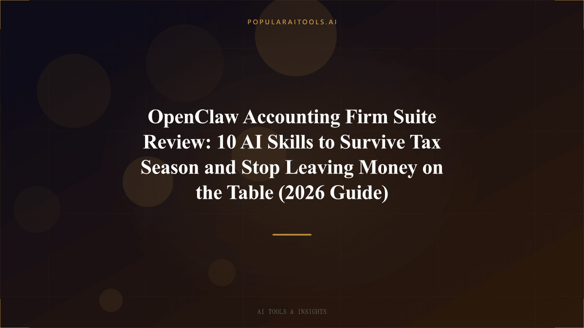OpenClaw Accounting Firm Suite Review: 10 AI Skills to Survive Tax Season and Stop Leaving Money on the Table (2026 Guide) featured image