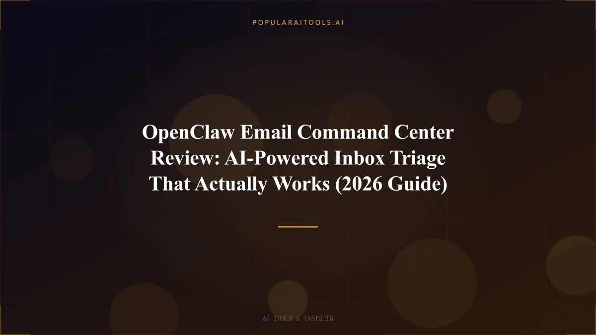 OpenClaw Email Command Center Review: AI-Powered Inbox Triage That Actually Works (2026 Guide) featured image