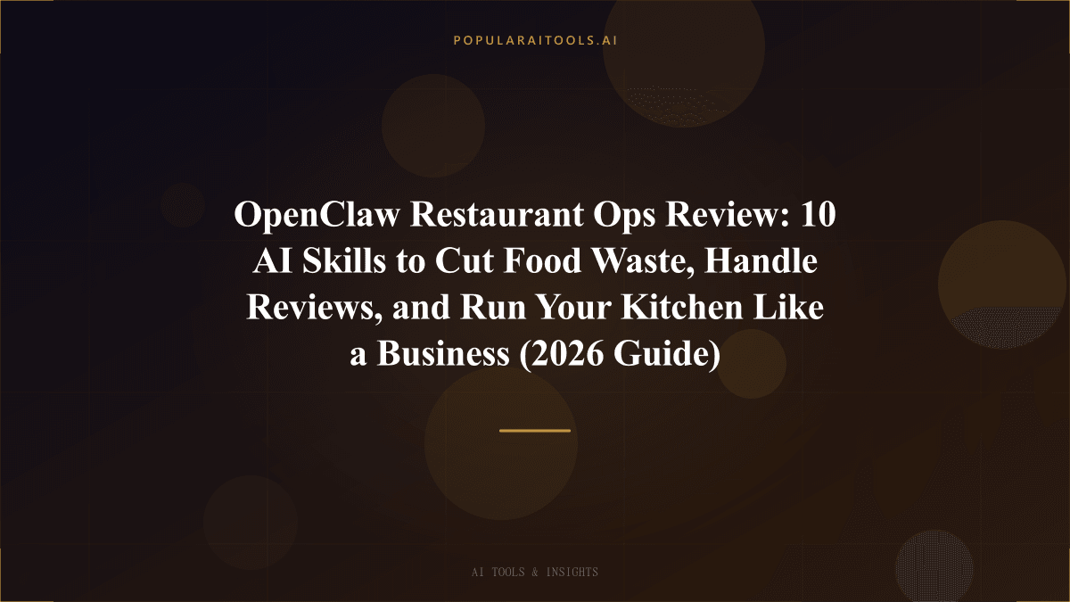 OpenClaw Restaurant Ops Review: 10 AI Skills to Cut Food Waste, Handle Reviews, and Run Your Kitchen Like a Business (2026 Guide) featured image