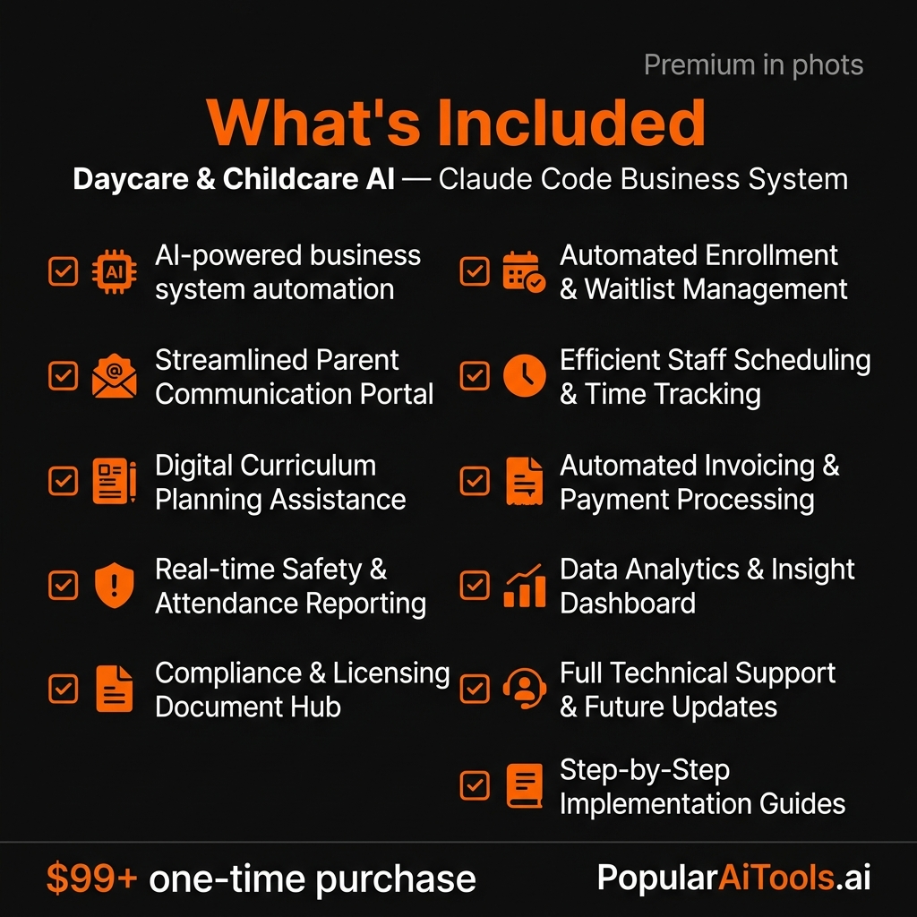 Daycare & Childcare AI — what's included