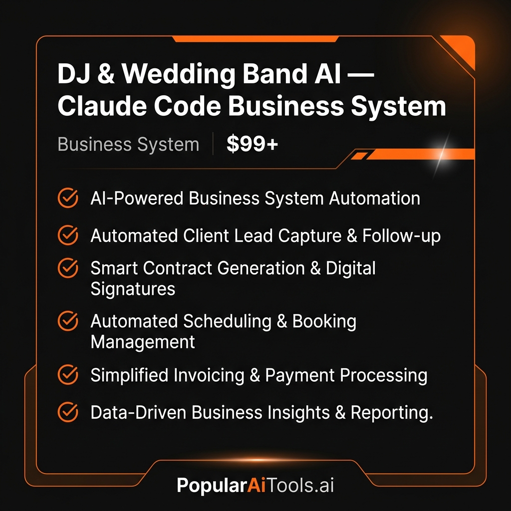 DJ & Wedding Band AI features overview