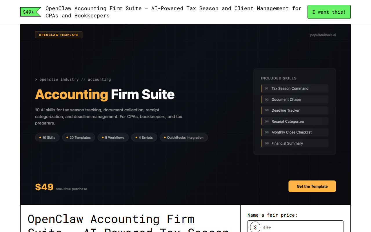 OpenClaw Accounting Firm Suite — Gumroad product page