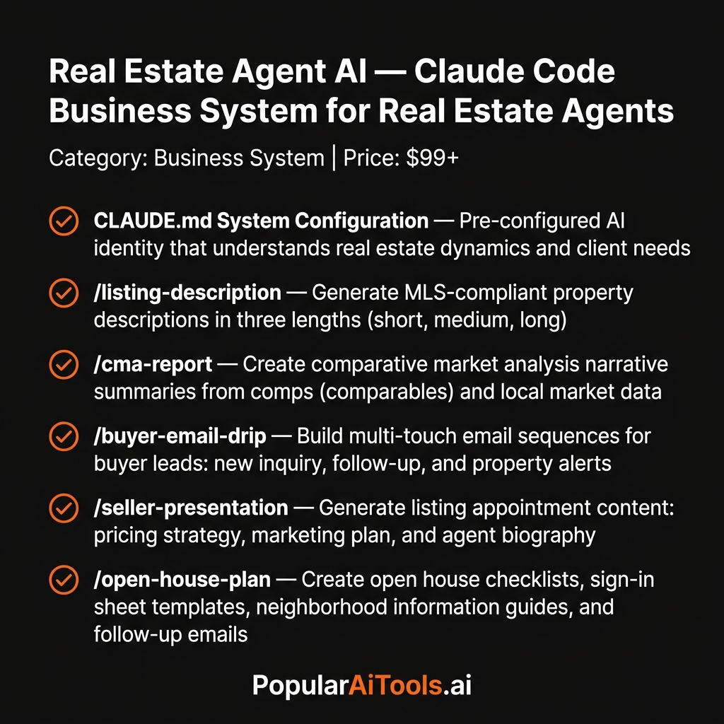 Real Estate Agent AI features overview