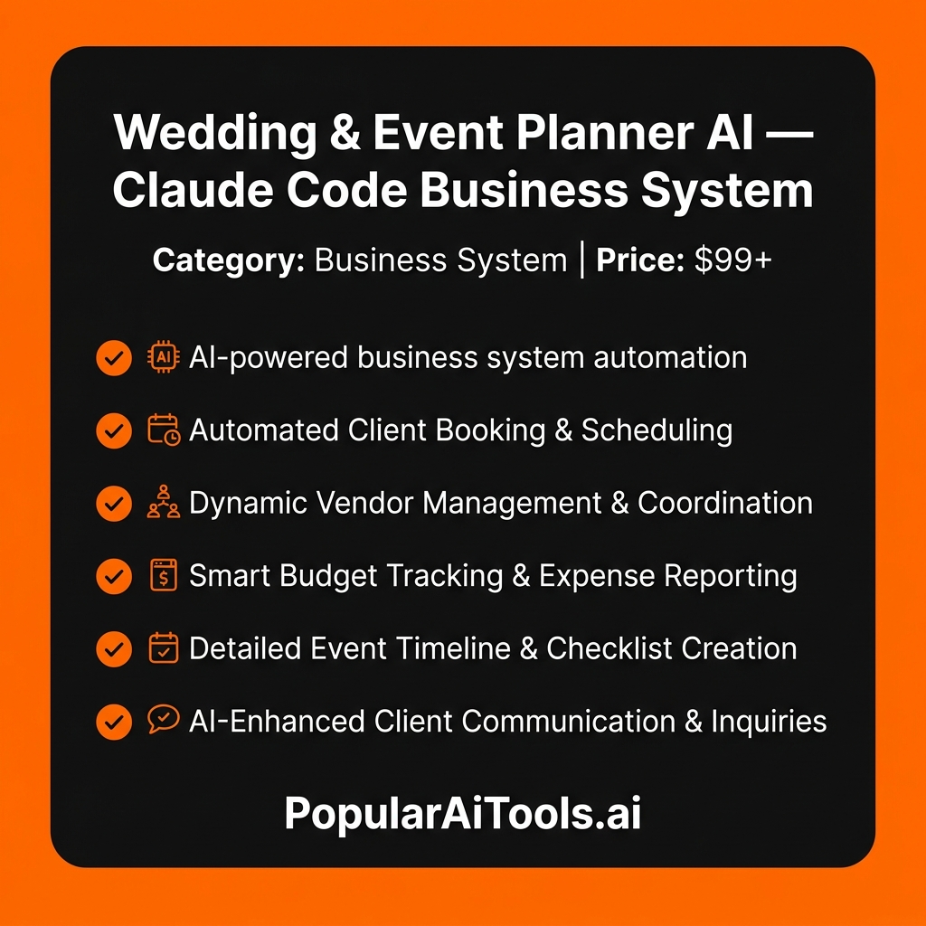 Wedding & Event Planner AI features overview